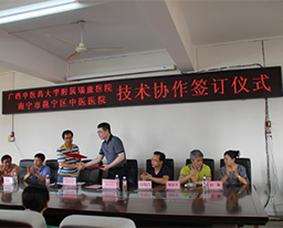 我院与南宁市邕宁区中医医院结为技术协作单位
