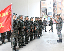 中国人民解放军广西陆军预备役步兵师高炮团到我院开展点验拉动工作