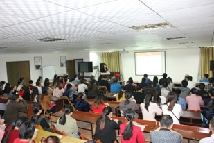 学校工会主席杨连招教授莅临我院空港院区作专题讲座