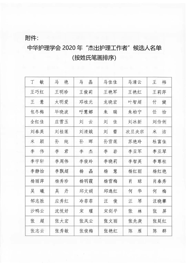 喜讯：我院黎燕荣获2020年中华护理学会“杰出护理工作者”荣誉称号