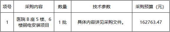 广西中医药大学附属瑞康医院B座5楼、6楼弱电安装项目竞争性谈判公告
