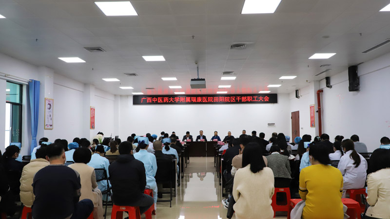 唐友明院长一行到田阳院区指导并出席院区干部职工会议