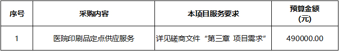 广西中医药大学附属瑞康医院医院印刷品定点供应服务竞争性磋商公告